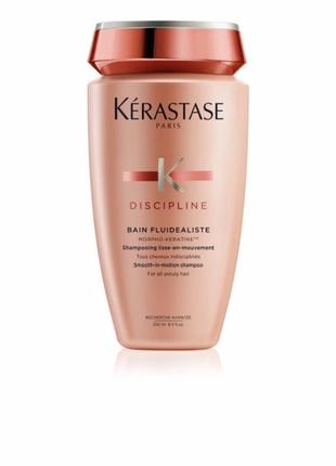 Шампунь для разглаживания непослушных волос kerastase discipline bain fluidealiste