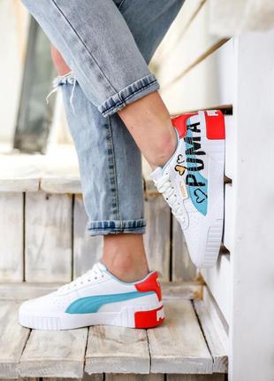 Кросівки кеді puma cali graffiti white letter кросівки, кеди4 фото