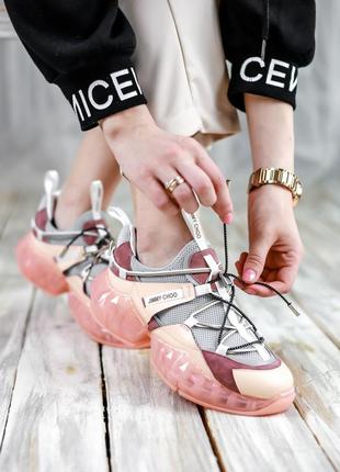 Кроссовки jimmy choo diamond pink кросівки