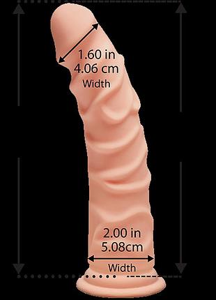 Фаллоимитатор doc johnson the d - ragin d - 8 inch without balls - ultraskyn, диаметр 5,1см 2