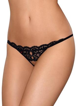 Трусики с доступом obsessive 831-thc-1 crotchless thong, l/xl