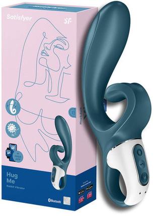 Смарт вібратор-кролик satisfyer hug me bluegrey