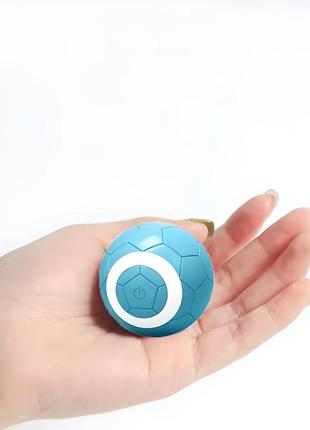 М'ячик кулька для кішок, usb smart іграшка yoyo ss-001 зі ​​світловою індикацією, хаотичним рухом football blue2 фото