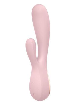 Смарт-вибратор кролик satisfyer mono flex mauve, 2 мотора, управление через интернет