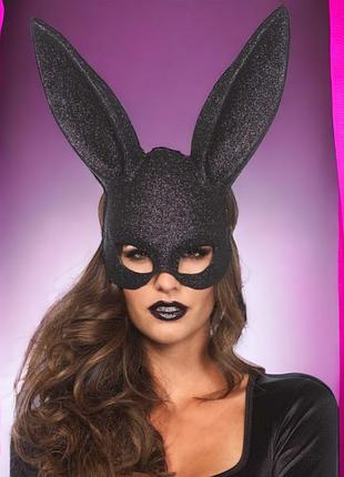 Блестящая маска кролика leg avenue glitter masquerade rabbit mask o/s