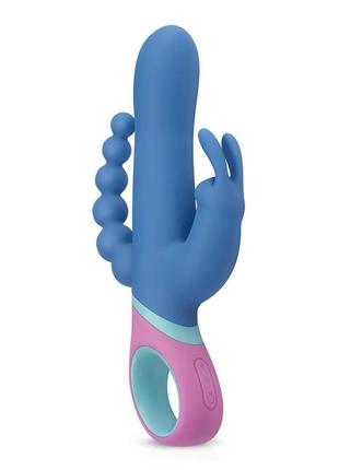 Вибратор кролик с ротацией и анальным стимулятором pmv20 vice - double vibrator feromon