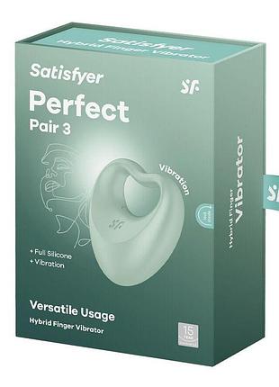 Вибратор на палец и эрекционное кольцо 2в1 satisfyer perfect pair 3 7