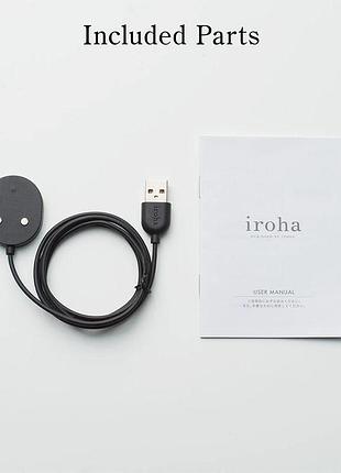Мини-вибратор iroha sakura, раздвоенный кончик, 5 режимов, перезаряжаемый 6
