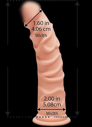 Фаллоимитатор doc johnson the d - ragin d - 8 inch without balls - ultraskyn, диаметр 5,1см 2