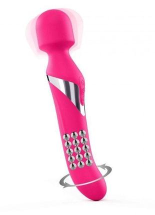 Вибромассажер 2-в-1 dorcel dual orgasms magent классический массажер и вибратор с жемчужным массажем feromon