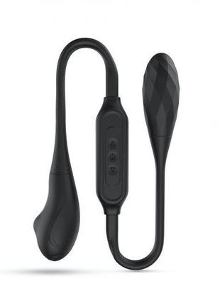 Вібратор на гнучкій зчіпці зі стимуляцією пальчиком dorcel dual explorer feromon