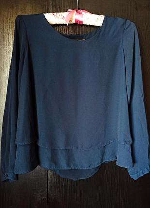 Дуже стильна блузка синього кольору від zara
