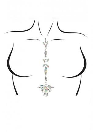 Кристали для тіла jade jewels sticker від leg avenue, прозорі5 фото