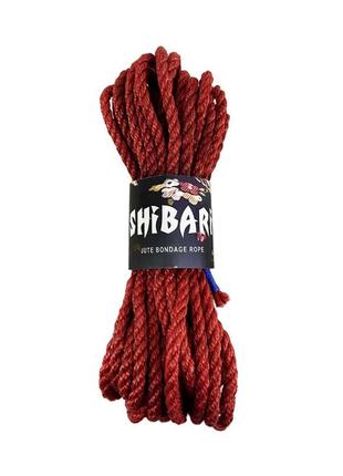 Джутовая веревка для шибари feral feelings shibari rope, 8 м красная feromon