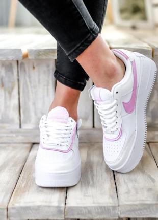 Кроссовки nike air force 1 low “shadow” magic flamingo pink кросівки