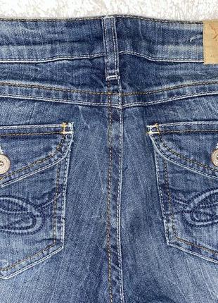 Шикарні джинсові шорти оригінал бедровки бренд edc 1998 five bootcut всі лого вибиті10 фото