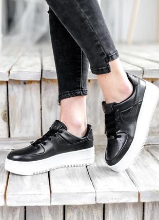 Кроссовки nike air force 1 sage low black кросівки