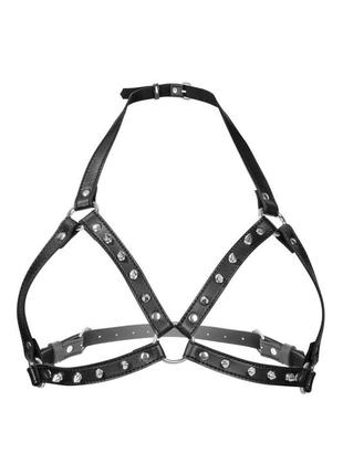 Портупея з металевими шипами fetish tentation sexy adjustable chest harness