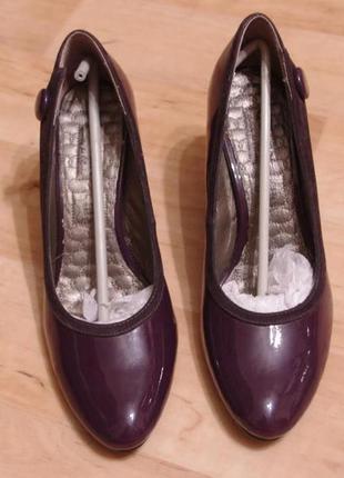 Queen elenka 38рр туфли каблук столбик новые фиолетовые повседневные2 фото