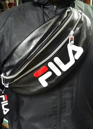 Большая бананка fila спортивная сумка фила на пояс на плечо барсетка7 фото