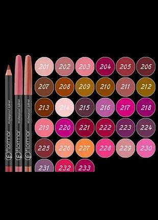 Карандаш для губ flormar lipliner, в наличии оттенки