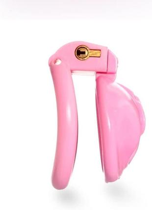 Мужской пояс верности виде вагины пластиковый сисси sissy розовый l ( 310-058 )