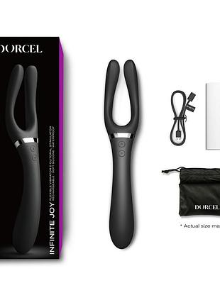 Вибратор-стимулятор dorcel infinite joy black, многофункциональный, унисекс 6
