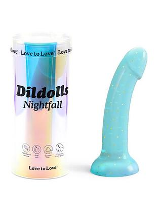 Дилдо с блестками love to love dildolls - nightfall, ультрамягкий 4