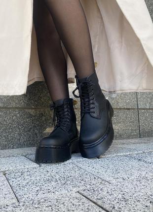 Женские ботинки dr.martens jadon triple black (термо)36-37-38-39-40-416 фото