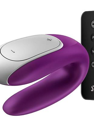 Смарт-вібратор для пар satisfyer double fun (violet) feromon