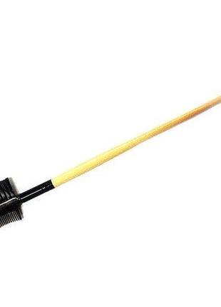 Щіточка+гребінець для брів/вій (довга дерев'яна ручка) щ13146