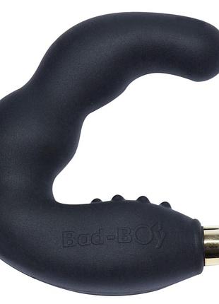 Вибромассажер простаты rocks off bad-boy black, массаж промежности, макс диаметр 4см feromon
