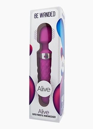 Мини-вибромассажер alive be wanded purple 2