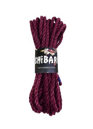 Джутовая веревка для шибари feral feelings shibari rope, 8 м фиолетовая feromon