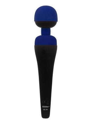 Вибромассажер palmpower recharge blue, перезаряжаемый, гибкая головка, тревел-замок 3