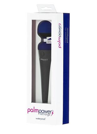 Вибромассажер palmpower recharge blue, перезаряжаемый, гибкая головка, тревел-замок 8