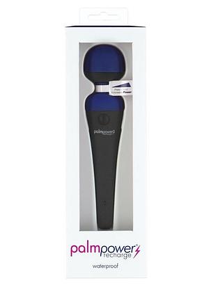 Вибромассажер palmpower recharge blue, перезаряжаемый, гибкая головка, тревел-замок 7