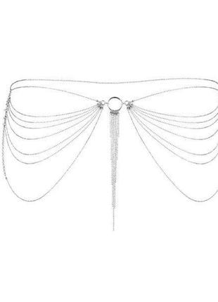 Цепочка трусики или лиф bijoux indiscrets magnifique waist chain - silver, украшение на тело feromon