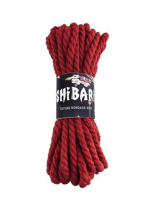 Хлопковая веревка для шибари feral feelings shibari rope, 8 м красная feromon