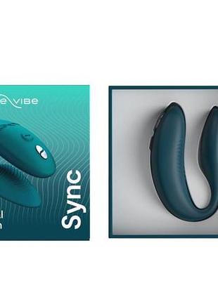 Смарт-вибратор для пар we-vibe sync 2 green velvet, 10 виброрежимов, пульт ду 7