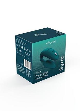 Смарт-вибратор для пар we-vibe sync 2 green velvet, 10 виброрежимов, пульт ду 9