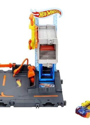 Hot wheels city downtown repair station трек хот вилс игровой набор центральная сто с автомобилем 1:64