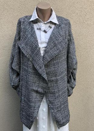 Жакет,пиджак,кардиган реглан без застежки,куртка,большой размер,вискоза,1 фото