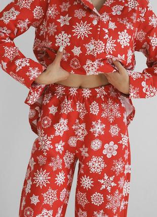 Пижамный костюм тройка байка 42 красный (5102)2 фото