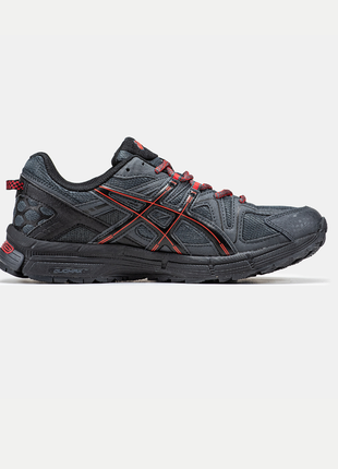 Мужские кожаные кроссовки asics gel-kahana 8 black red