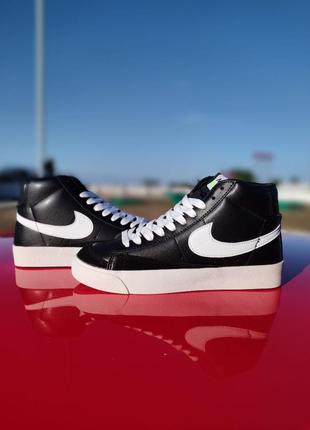 Nike blazer mid black&amp;white2 фото