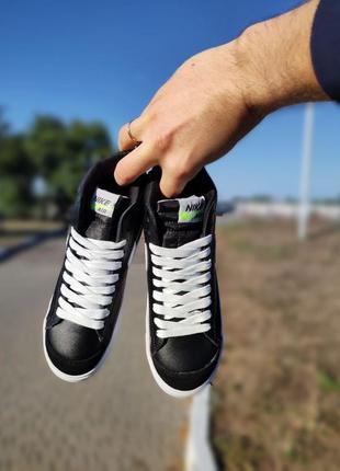 Nike blazer mid black&amp;white9 фото