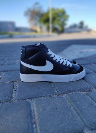 Nike blazer mid black&white3 фото