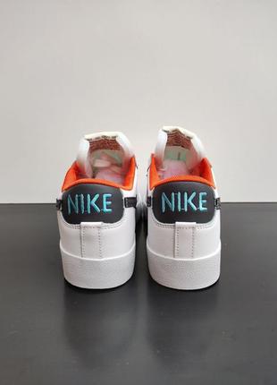 Nike blazer low white&amp;orange5 фото