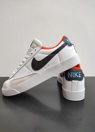 Nike blazer low white&amp;orange2 фото